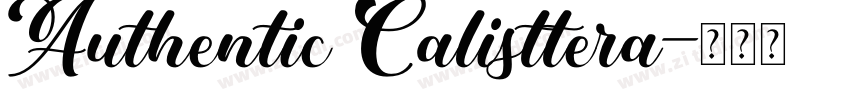 Authentic Calisttera字体转换